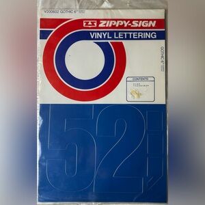 Zippy-Sign Vinyl Numbers blue 6”